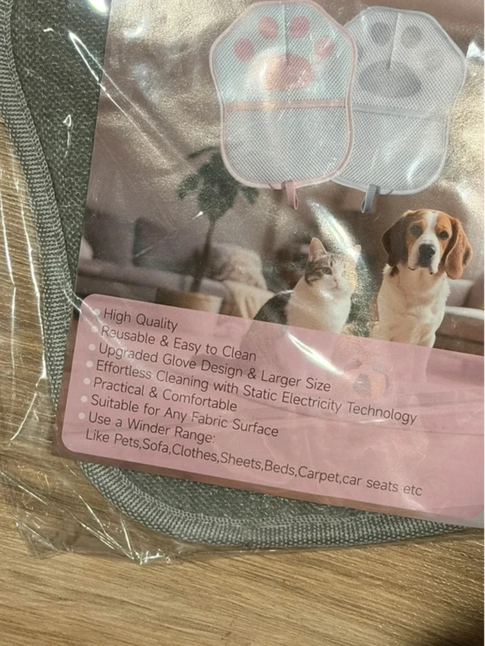Nexi Tab Electrostatic Pet Hair Removal Glove Reusable Dog Cat Fur Remover